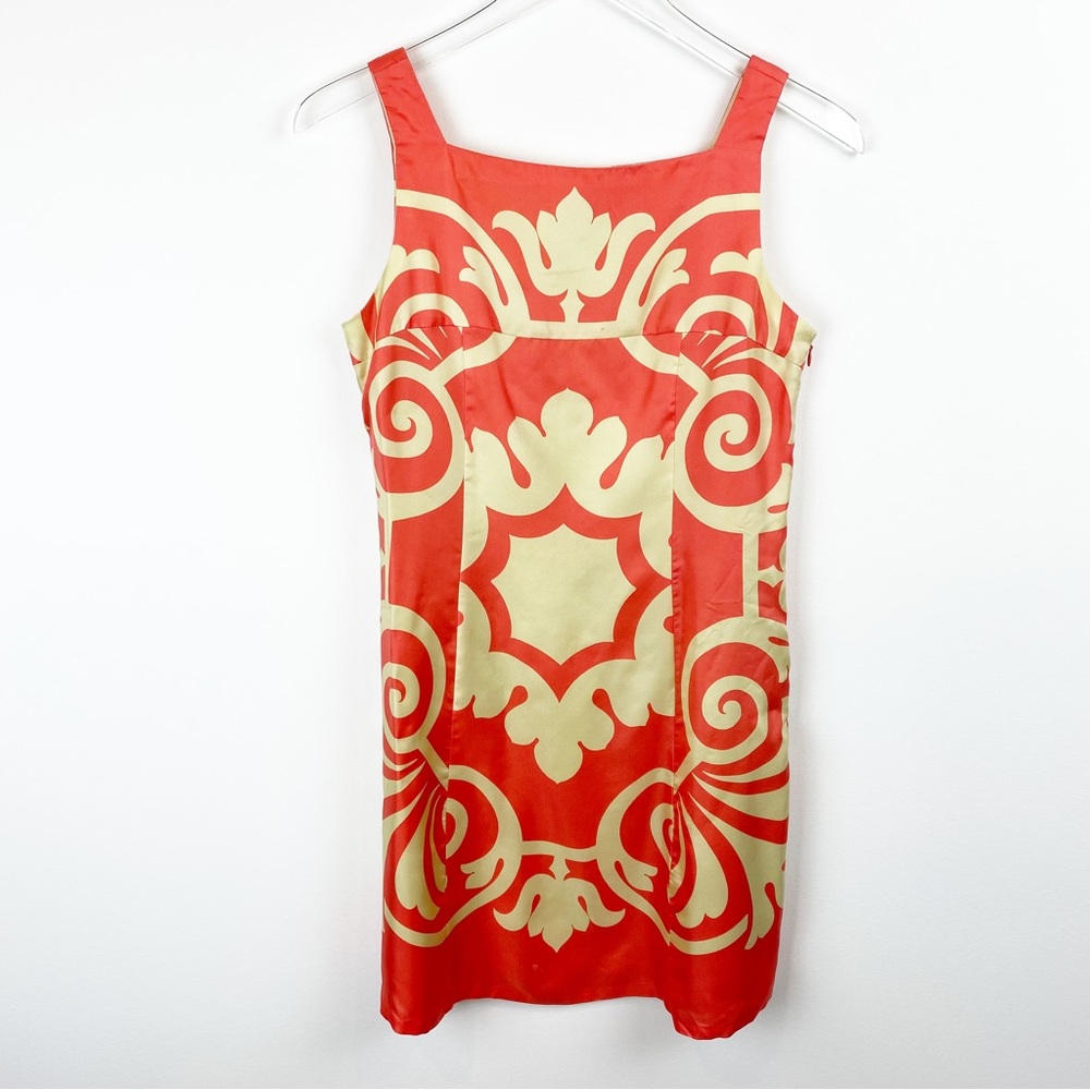Tibi | Vintage Silk Mod Filigree Patterned Mini Shift Dress